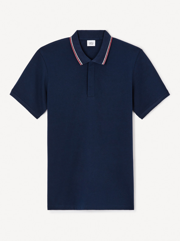 Celio Tmavě modré pánské polo tričko Celio Jevrait