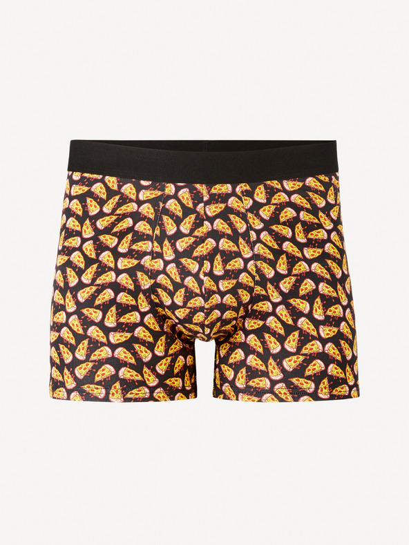 Celio Černé pánské boxerky Celio Jibopizza