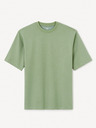 Celio Zelené pánské oversize tričko Celio Gehem