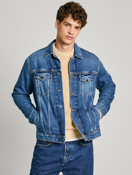 Pepe Jeans Modrá pánská džínová bunda Pepe Jeans
