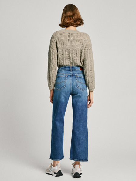 Pepe Jeans Modré dámské straight džíny Pepe Jeans