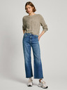 Pepe Jeans Modré dámské straight džíny Pepe Jeans