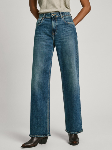 Pepe Jeans Modré dámské wide džíny Pepe Jeans