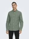 ONLY & SONS Zelená pánská košile ONLY & SONS Alvaro