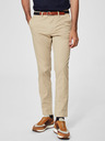 SELECTED Béžové slim fit chino kalhoty Selected Homme Yard
