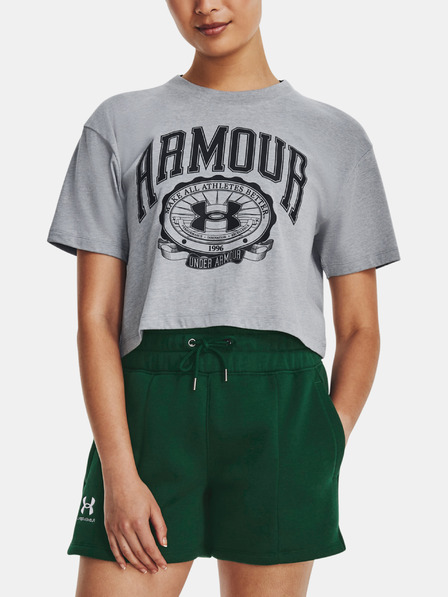 Under Armour Dámské tričko Under Armour UA COLLEGIATE CREST CROP SS