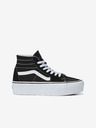 Vans Černé dámské kotníkové kožené tenisky na platformě VANS Sk8-Hi Tapered Stackform