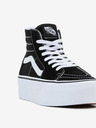 Vans Černé dámské kotníkové kožené tenisky na platformě VANS Sk8-Hi Tapered Stackform