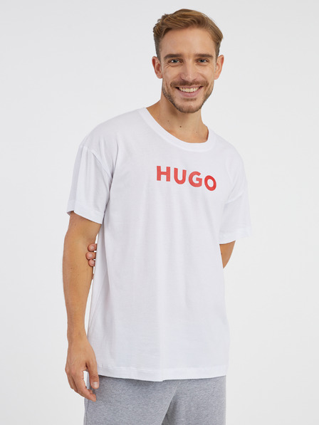 HUGO Bílé pánské tričko HUGO