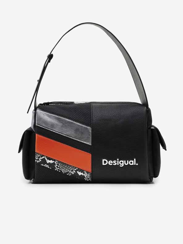 Desigual Oranžovo-černá dámská kabelka Desigual Polka Habana