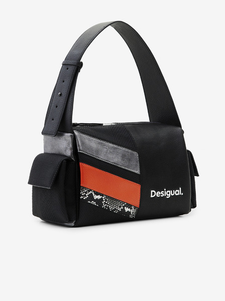 Desigual Oranžovo-černá dámská kabelka Desigual Polka Habana