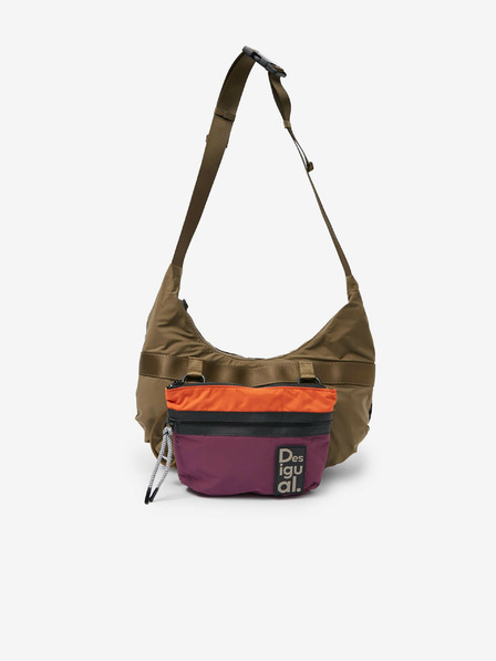 Desigual Khaki dámská crossbody kabelka Desigual Modularis Namsos