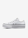 Converse Bílé dámské kožené tenisky na platformě Converse