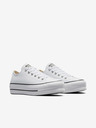 Converse Bílé dámské kožené tenisky na platformě Converse