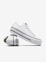 Converse Bílé dámské kožené tenisky na platformě Converse