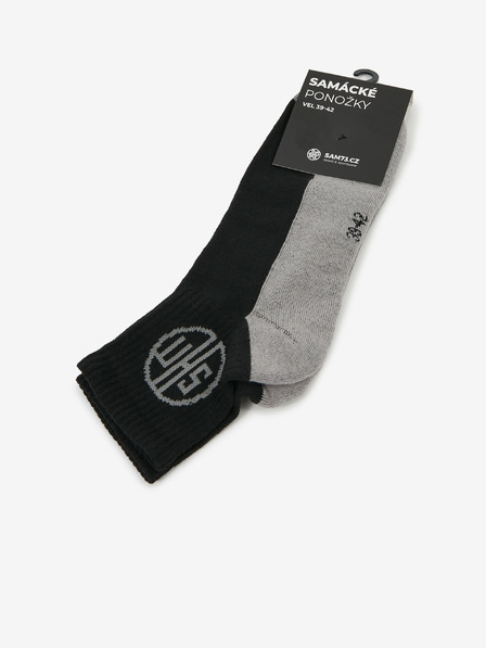 Sam 73 Šedo-černé unisex ponožky SAM 73