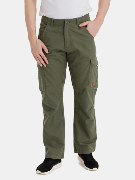 Sam 73 Khaki pánské kalhoty s kapsami SAM 73