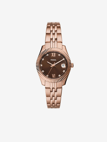 Fossil Růžovozlaté dámské hodinky Fossil Scarlette