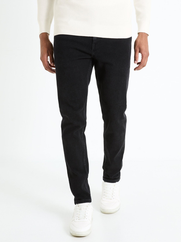 Celio Černé pánské slim fit džíny Celio C25 Fofine