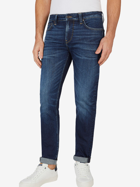Pepe Jeans Tmavě modré pánské slim fit džíny Pepe Jeans