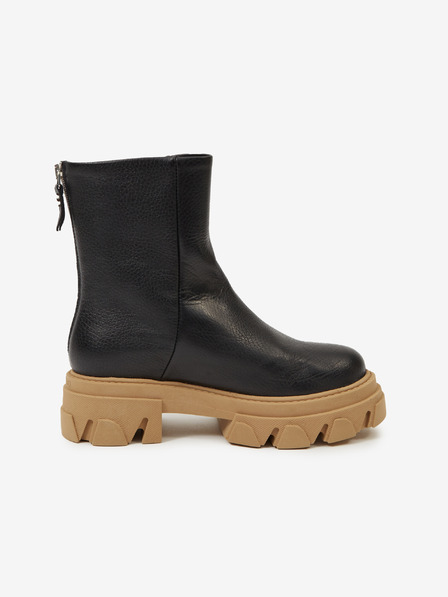 Steve Madden Černé kožené kotníkové boty Steve Madden Maryann
