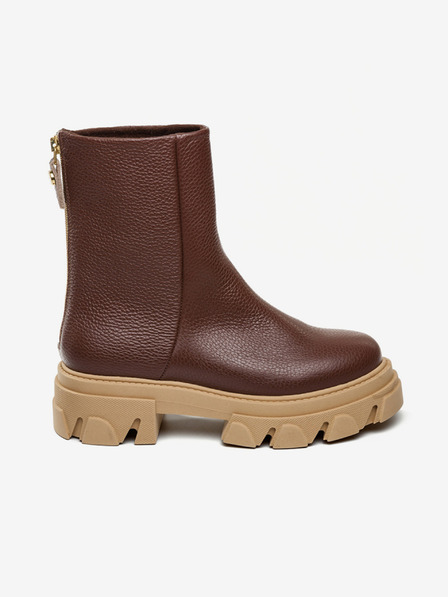 Steve Madden Hnědé kožené kotníkové boty Steve Madden Maryann