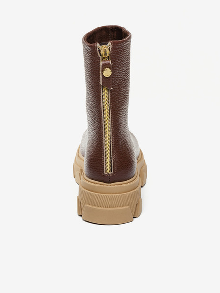 Steve Madden Hnědé kožené kotníkové boty Steve Madden Maryann
