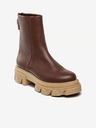 Steve Madden Hnědé kožené kotníkové boty Steve Madden Maryann