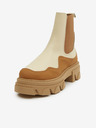 Steve Madden Hnědo-béžové dámské kožené kotníkové boty Steve Madden Merilyn