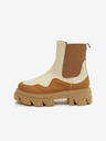 Steve Madden Hnědo-béžové dámské kožené kotníkové boty Steve Madden Merilyn