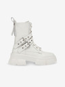 Steve Madden Bílé dámské kožené kotníkové boty Steve Madden Traction Bootie