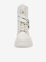 Steve Madden Bílé dámské kožené kotníkové boty Steve Madden Traction Bootie