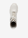 Steve Madden Bílé dámské kožené kotníkové boty Steve Madden Traction Bootie