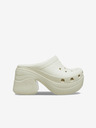 Crocs Krémové dámské pantofle na podpatku Crocs Siren Clog