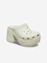 Crocs Krémové dámské pantofle na podpatku Crocs Siren Clog