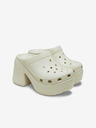 Crocs Krémové dámské pantofle na podpatku Crocs Siren Clog
