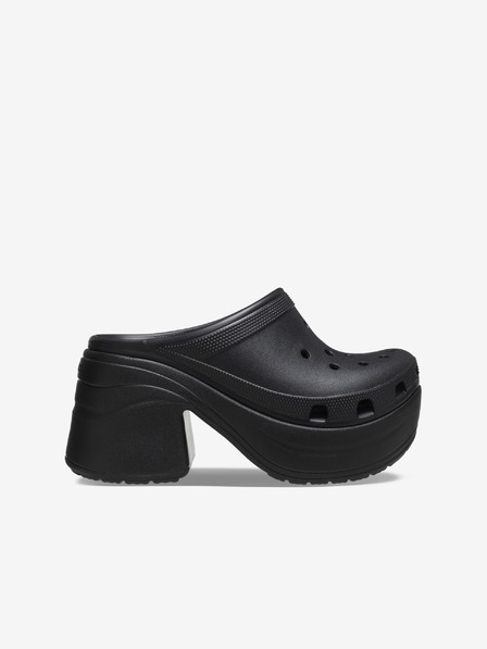Crocs Černé dámské pantofle na podpatku Crocs Siren Clog