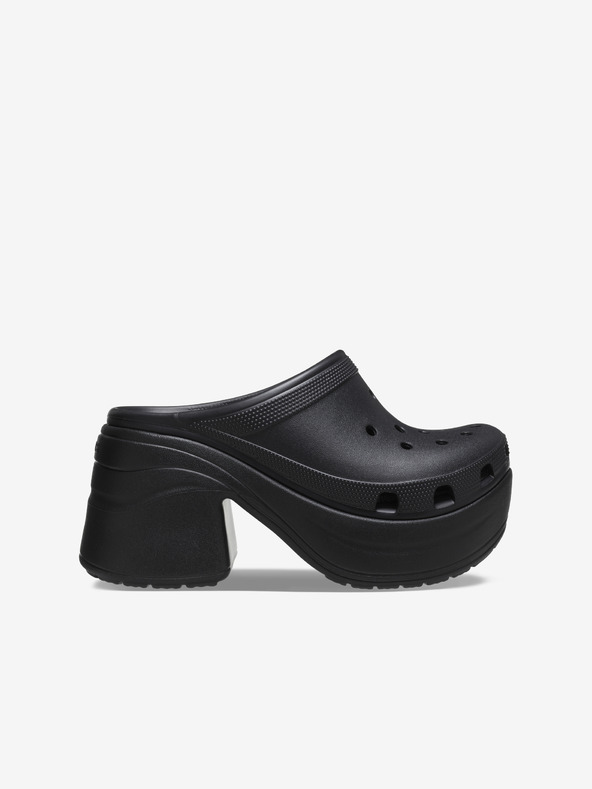 Crocs Černé dámské pantofle na podpatku Crocs Siren Clog