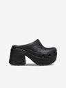 Crocs Černé dámské pantofle na podpatku Crocs Siren Clog