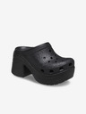Crocs Černé dámské pantofle na podpatku Crocs Siren Clog