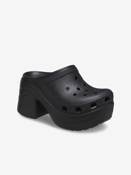 Crocs Černé dámské pantofle na podpatku Crocs Siren Clog