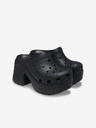 Crocs Černé dámské pantofle na podpatku Crocs Siren Clog