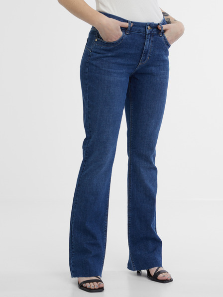Orsay Tmavě modré dámské bootcut džíny ORSAY