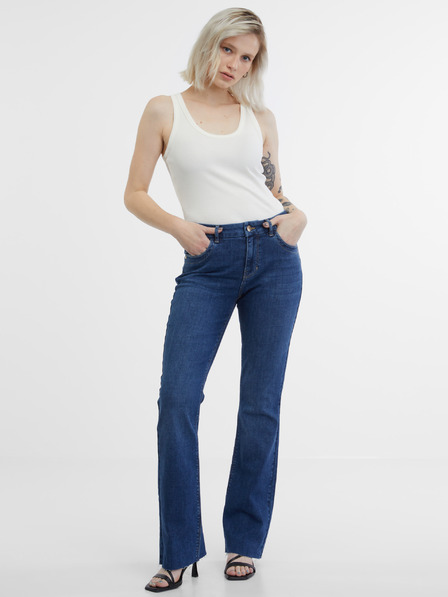 Orsay Tmavě modré dámské bootcut džíny ORSAY