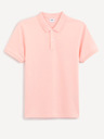 Celio Světle růžové polo tričko Celio Teone