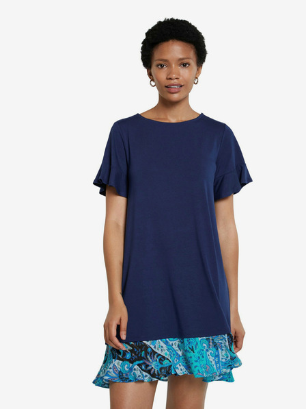Desigual Tmavě modré minišaty Desigual Vest Kali