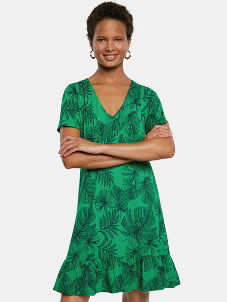 Desigual Zelené áčkové šaty Desigual Vest Nadia