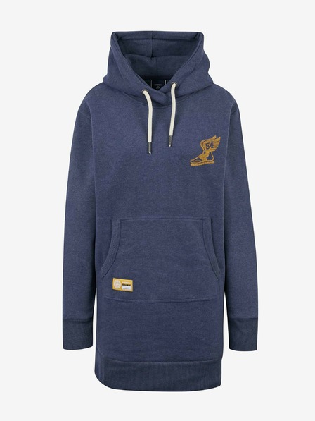 SuperDry Modré dámské mikinové šaty s potiskem na zádech Superdry