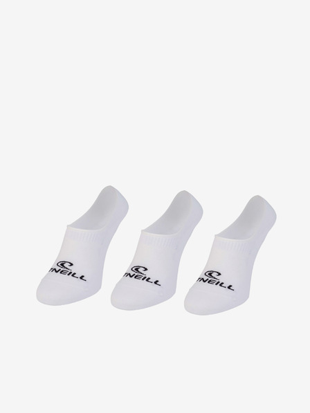 O'Neill Sada tří párů unisex ponožek v bílé barvě O'Neill FOOTIE 3PK