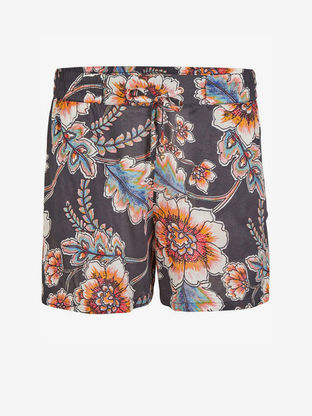 O'Neill Oranžovo-šedé dámské květované kraťasy O'Neill LW WOVEN SHORTS -MIX ANDMATCH